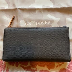 Dagne Dover Slim Wallet in Graphite & Rose Gold